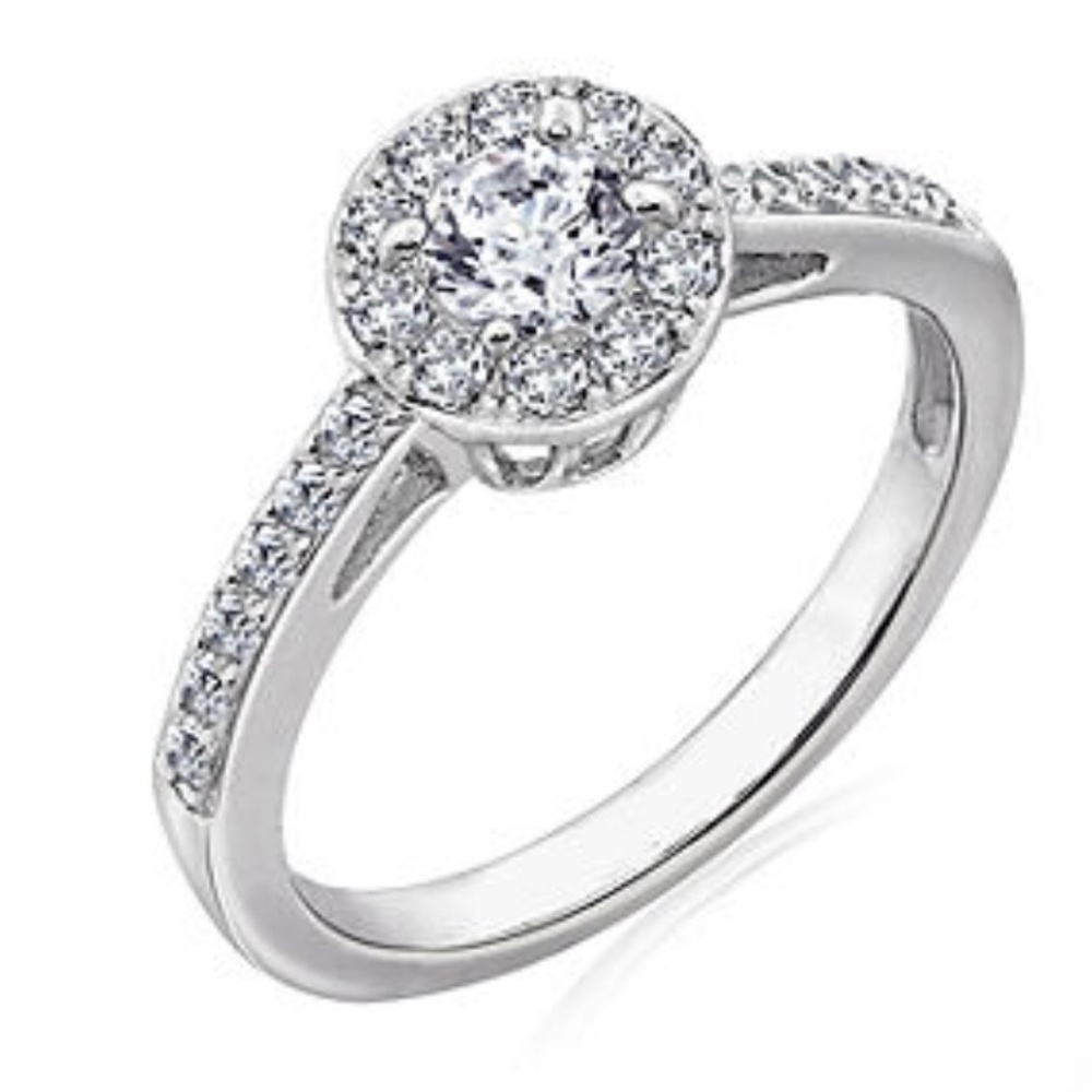 DiamondArt Cubic Zirconia Sterling Silver Ring